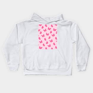 Pretty Pink Butterflies Kids Hoodie